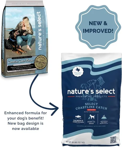 Vista 5 de Nature's Select Coastline Catch Receta - Pescado sin granos para todas las etapas de la vida (28 libras)