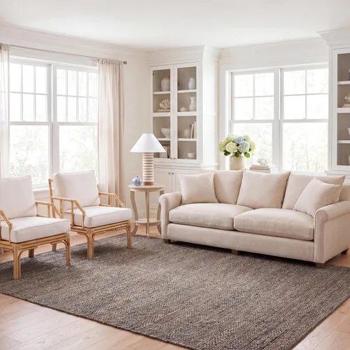 Vista 30 de SAFAVIEH Natural Fiber Collection - Alfombra decorativa de 2 x 3 pies, color lejía, yute hecho a mano, diseño trenzado tejido, ideal para entrada