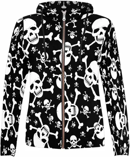 Vista 3 de LOSARON Manga larga para mujer, holgada, con bolsillos, con capucha, cómoda