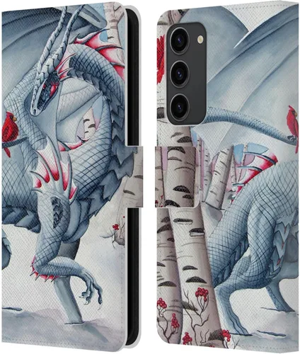 Vista 88 de Head Case Designs Officially Licensed Carla Morrow Galactic Entrancement Dragons Leather Wallet Case Compatible with Samsung Galaxy A07 4G