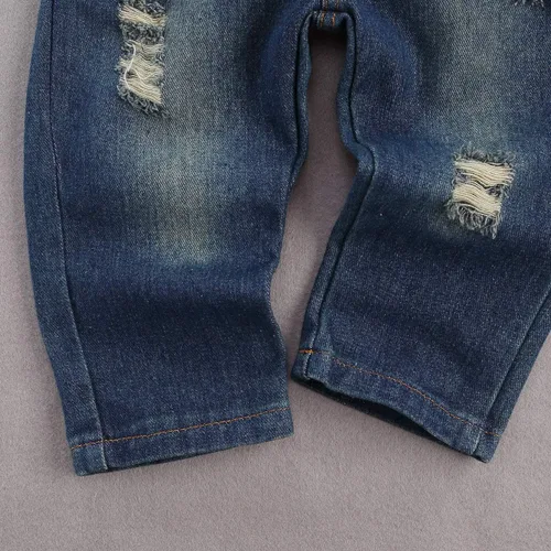 Vista 6 de fhutpw Conjunto de ropa con capucha y pantalones de mezclilla para bebé, para otoño, invierno, 6, 9, 12, 18, 24 meses