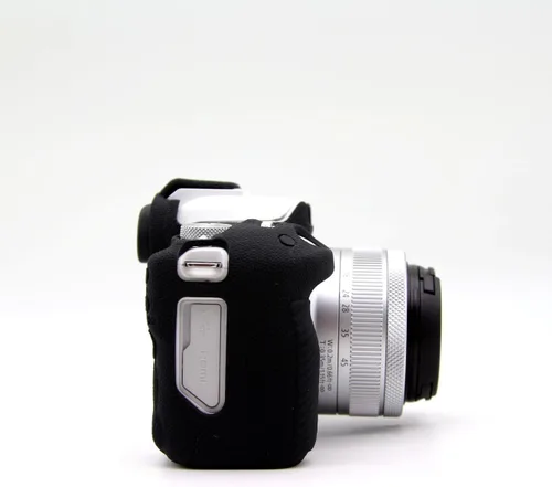 Vista 4 de Funda para Canon Eos R50, ultrafina, ligera, de goma, suave, de silicona, para Canon Eos R50 (negro)