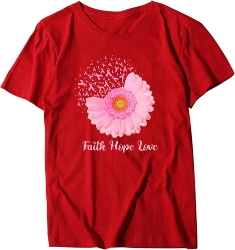 Vista 21 de Camisetas de manga corta con estampado de corazón para mujer, camisetas de ajuste regular, linda y divertida, ropa de regalo 2023
