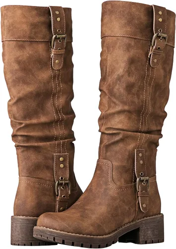 Vista 2 de GLOBALWIN Women's Chunky Low Heels Boots Knee High Boots For Women