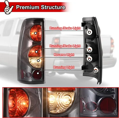 Vista 5 de Nixon Offroad Luces traseras para Chevy Silverado 1500 2500 3500 1999-2006 / GMC Sierra 1500 2500 3500 1999-2002 Luces traseras LED de repuesto