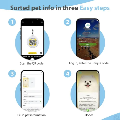 Vista 3 de Collar de Gato con Liberación de Seguridad con Etiqueta de Nombre de Código QR, Collares Reflectantes para Gatitos con Cascabel, Etiqueta