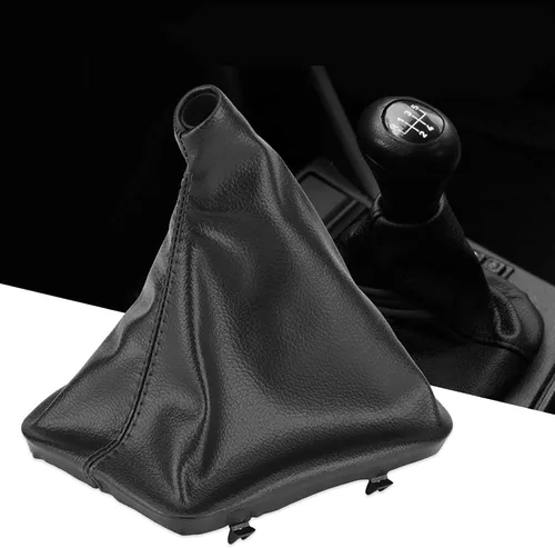 Vista 5 de Funda de palanca de cambios, funda de palanca de cambios manual, cubierta antipolvo, diseño de cuero duradero, ajuste universal, repuesto