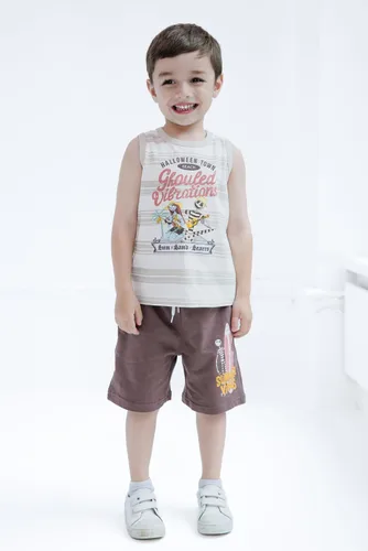 Vista 2 de Disney Lion King Toy Story Mickey Mouse Cars - Camiseta sin mangas y pantalones cortos de felpa francesa, conjunto de 3 piezas para niños pequeños