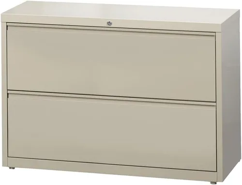 Vista 3 de Pemberly Row Archivador lateral de metal moderno con 2 cajones de 42" en color beige