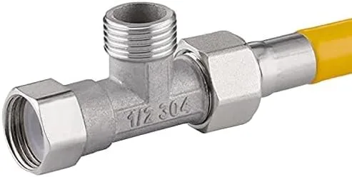 Vista 2 de Beduan Acero inoxidable 1/2 "codo 2 extremos tapa movible conector flexible para válvula en ángulo bidé rociador brazo de ducha