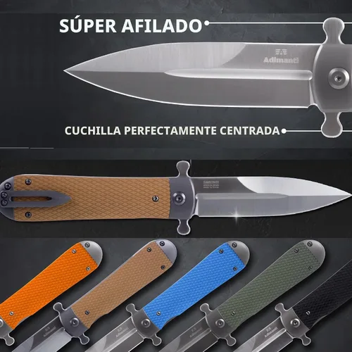 Vista 4 de Ganzo Adimanti Samson-BR Cuchillo plegable de bolsillo D2 Hoja de acero Mango antideslizante G10 con clip Cuchillo de bolsillo para caza, pesca