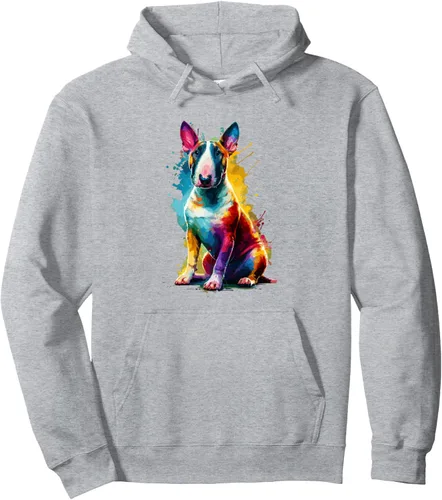 Vista 3 de Splash Art Bull Terrier English Bull Terriers Bullie Dog Pullover Hoodie