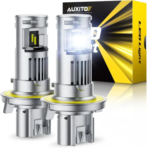 Vista 14 de AUXITO Bombillas LED H4 HeadIight 9003 HB2 de haz alto/bajo, 6500 K blanco frío, luces brillantes, Plug and Play, brillo elegante y futurista