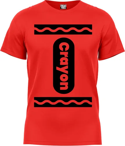 Vista 3 de Camiseta unisex de disfraces de Halloween de crayón para niños y niñas Idea de camisetas gráficas divertidas y geniales