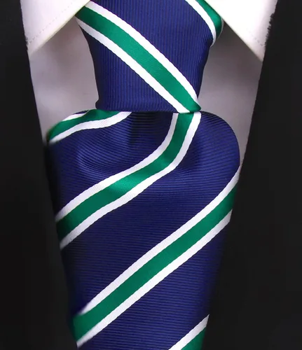 Vista 101 de Scott Allan - Corbatas de rayas para hombre - Corbata tejida para hombre