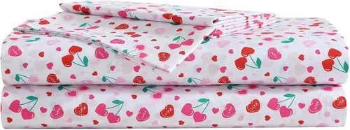 Vista 16 de Betsey Johnson - Juego de sábanas de tamaño individual, ropa de cama de microfibra con estampado Nerdy Teddies con sábana bajera de bolsillo