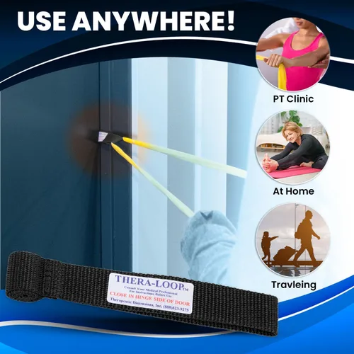 Vista 2 de RangeMaster TheraLoop Anclajes de Puerta │ Antideslizantes │ Complementan Bandas o Tubos de Ejercicio │ Excelentes para Actividades de Ejercicio
