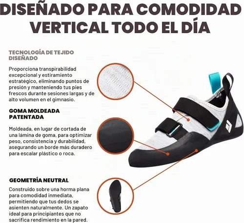 Vista 4 de BLACK DIAMOND Women's Momentum Strap Rock Climbing Shoes, Gym & Outdoor