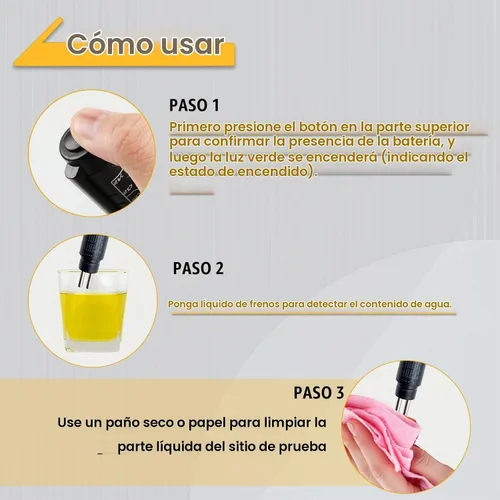 Vista 5 de Pluma probadora de líquido de frenos, 1 bolígrafo de prueba de líquido de frenos DOT 3 DOT 4 DOT 5.1, herramienta de prueba de diagnóstico