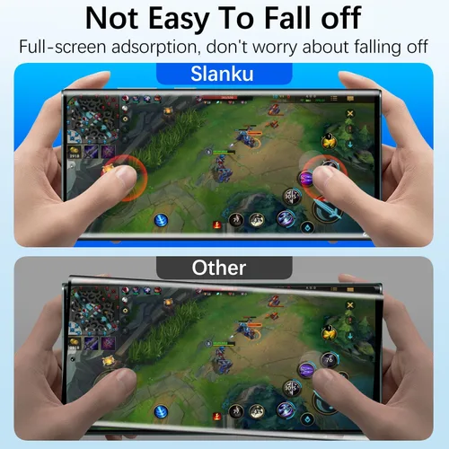 Vista 7 de Slanku Protector de pantalla para Samsung Galaxy S22 Ultra Privacy Glass 3D Negro