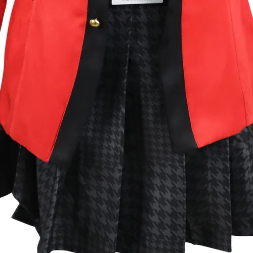 Vista 5 de Disfraz de Kakegurui de Jabami Yumeko para mujer, falda plisada uniforme para uniforme escolar, traje para fiesta de Halloween
