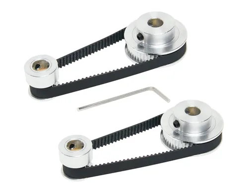 Vista 11 de Juego de 2 piezas 2GT Polea de distribución de aluminio 20 y 36 dientes 5 mm de orificio Rueda sincrónica con 2 piezas Longitud de 200 mm, ancho