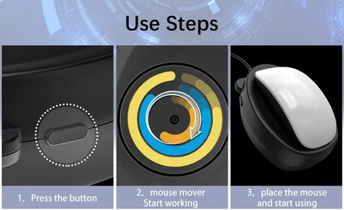 Vista 7 de Mouse Jiggler indetectable, dispositivo Jiggler de ratón, simula automáticamente el movimiento del mouse para mantener el portátil o la computadora