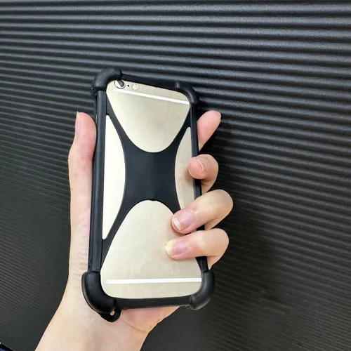 Vista 3 de Zittop Universal Smart Phone Bumper Case Elastic Soft Silicone Cover para teléfonos de 5.2" Tamaño 4" a 6.5" Funda (negro)