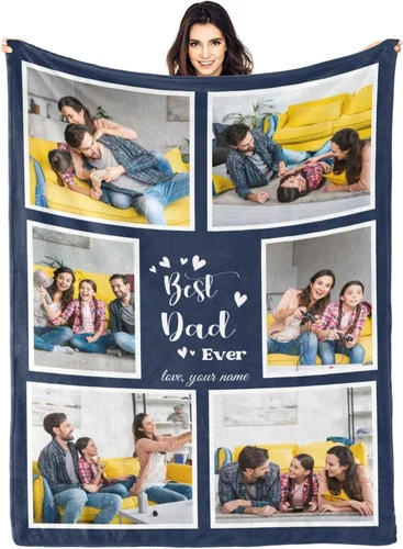 Vista 10 de Envía al Día Siguiente, Manta Personalizada con Texto en Imagen, Manta Personalizada de Collage de Fotos, Manta de Franela Personalizada, Regalos