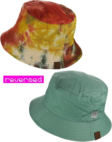Vista 7 de C.C Unisex 100% algodón Packable Reversible Tie Dye Bucket Sun Hat