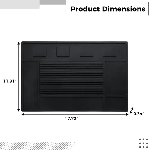 Vista 5 de yeesport Tapete organizador de herramientas de peluquería, almohadilla de silicona flexible para herramientas de peluquería, almohadilla magnética