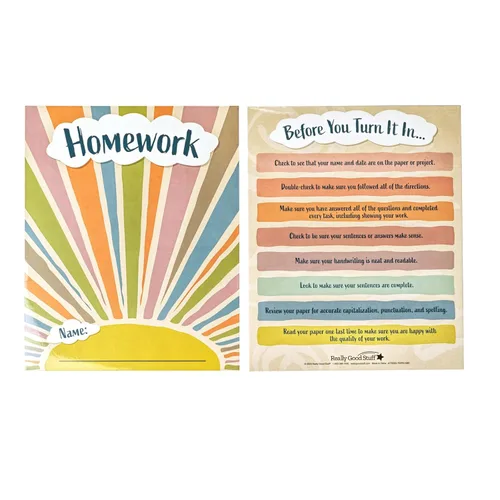 Vista 2 de Really Good Stuff Carpetas boho para tareas - Juego de 12