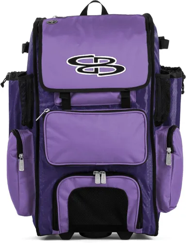 Vista 65 de Boombah Rolling Superpack - Bolsa para equipo de béisbol/sóftbol, varios colores, mango telescópico y capacidad para 4 murciélagos, versión