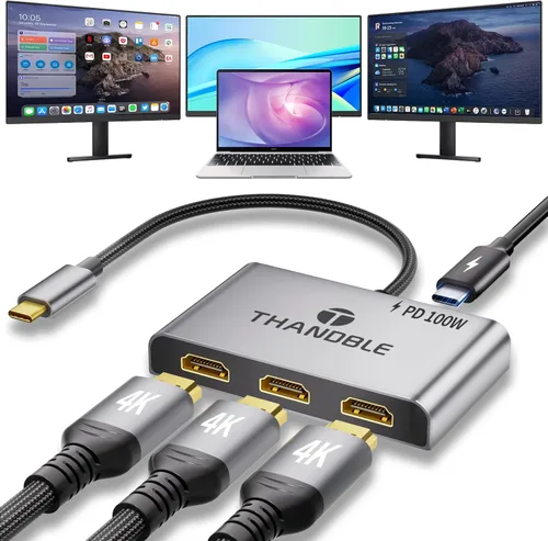 Vista 8 de Adaptador unidireccional USB C a HDMI 2.1 de 48 Gbps, 8K@60Hz, 4K a 120Hz