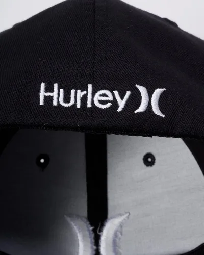 Vista 4 de Hurley Sombrero negro Flexfit One And Only para hombres