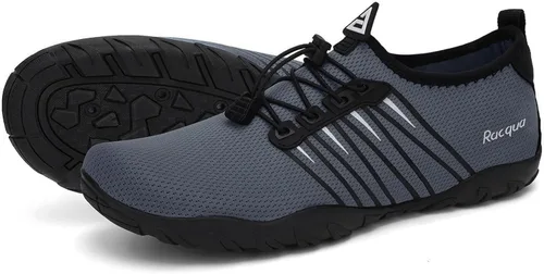 Vista 2 de Racqua Zapatos de agua de secado rápido, descalzos, acuáticos, deportes, playa, piscina, natación, surf, buceo, para hombres y mujeres