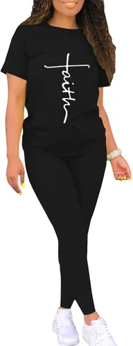 Vista 3 de Conjunto de dos piezas para mujer, conjunto corto de verano de 2 piezas, trajes deportivos para mujer, manga corta