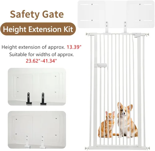 Vista 2 de Lumizone Altura del kit de extensión de la puerta para mascotas: 13.4 "Anchura ajustable: 23.6"-41.3" Diseño deslizante La sensación no opresiva