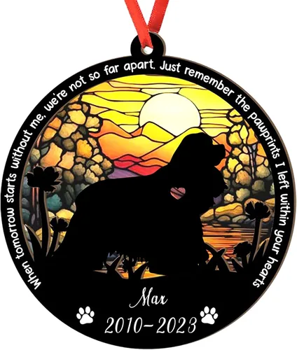 Vista 49 de Adorno personalizado para atrapasoles de sabueso afgano, adorno de Navidad de sabueso afgano – Regalo para perro amante, sabueso afgano