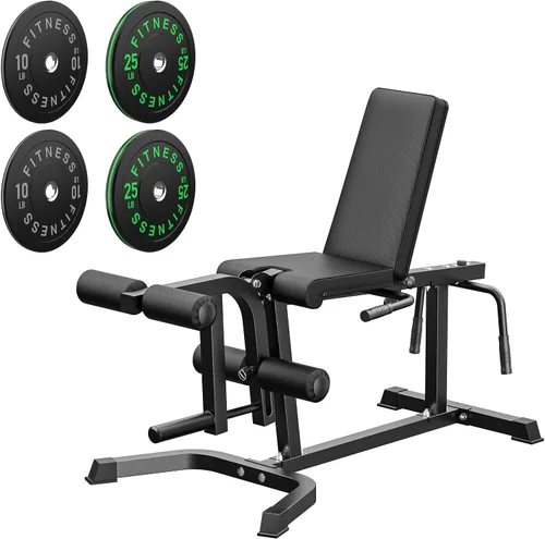 Vista 10 de PAPABABE Leg Extension and Curl Machine, Adjustable Leg Machine, Seated Leg Extension and Lying Leg Curl Machine, Lower Body Workout Equipment for