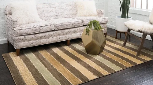 Vista 4 de Unique Loom Fars Collection - Alfombra de área - Monterey (5' 1" x 8' Rectángulo, Marrón/Crema)