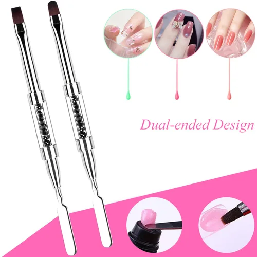 Vista 8 de 2 cepillos de uñas de gel y recogedor de uñas de gel de doble punta