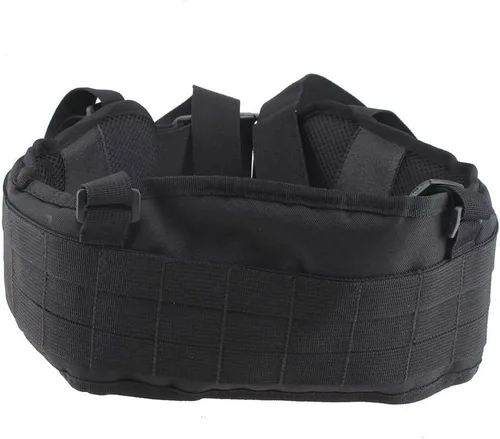 Vista 2 de FAMI Cinturón de cintura Molle con tirantes ajustables y correas libres