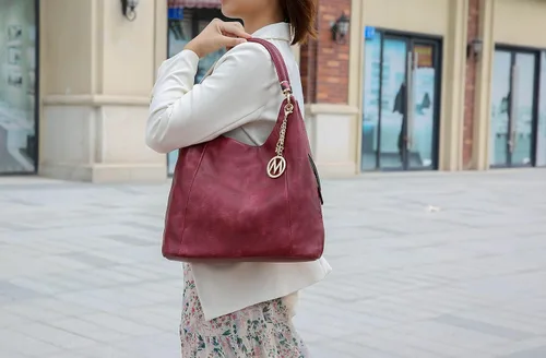 Vista 3 de MKF Collection Monederos Hobo para mujer - Bolso de cuero PU Bolso de hombro Hobo para mujer - Asa superior de moda