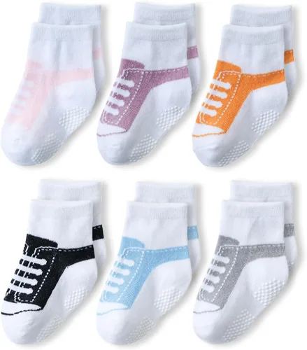 Vista 12 de EPEIUS Calcetines antideslizantes unisex para bebés niñas y niños (juego de 6)