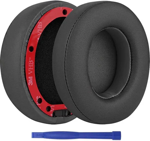 Vista 13 de Beats Studio 3 Almohadillas para los oídos, almohadillas de repuesto de piel con proteína de espuma viscoelástica, almohadillas de repuesto