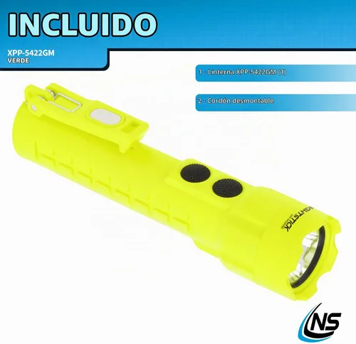 Vista 8 de Nightstick XPP-5422GM - Linterna de doble luz intrínsecamente segura con imanes-3 AA (no incluidos), verde, UL913, multicolor