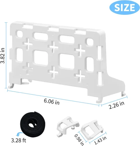 Vista 5 de Haoguo - Soporte universal de plástico para estante de centro multimedia, soporta 20 libras de peso, compatible con centros de medios estructurados