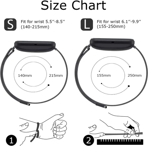 Vista 3 de Vanjua Correa de repuesto para Fitbit Versa 2, correa de repuesto para reloj inteligente Fitbit Versa 2 / Lite/SE