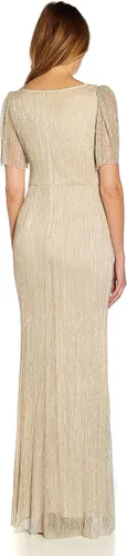 Vista 2 de Adrianna Papell Vestido de sirena plisado Stardust para mujer